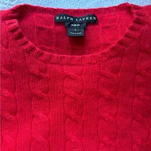 *rare* Ralph Lauren Black Label 100% Cashmere Cable-Knit Sweater